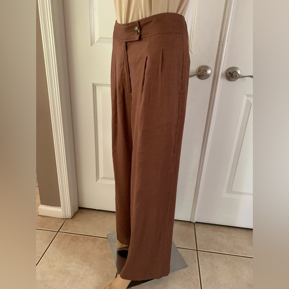 Elie Tahari Linen Blend Wide Leg Pants - Picture 9 of 17